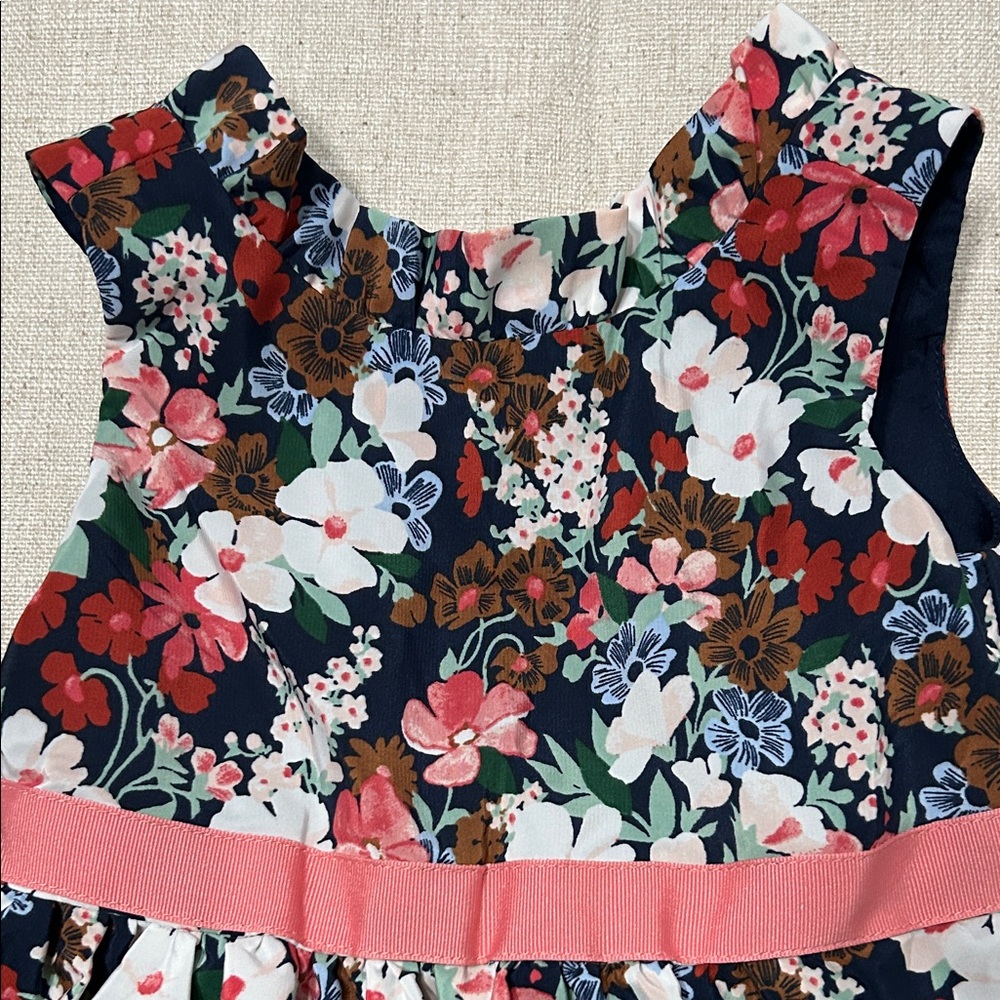 Janie and Jack A Study in Florals Tulle Dress 12/18 Months Navy Formal - Picture 2 of 13